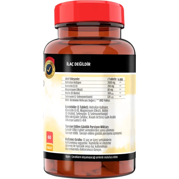 Flx Collagen Coenzyme Selenium Biotin Magnesium 60 Tablet + Nevfix Vitamin D3 400 Iu 20 ml Sprey - 4