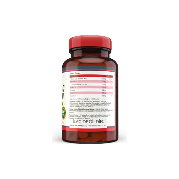 Nevfix Vitamin C Quercetin Bromelain 120 Tablet - Resim 2