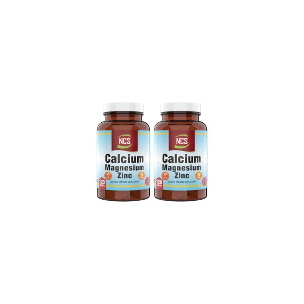 Ncs Kalsiyum Magnezyum  Çinko Vitamin D   K 120 Tablet 2 Kutu