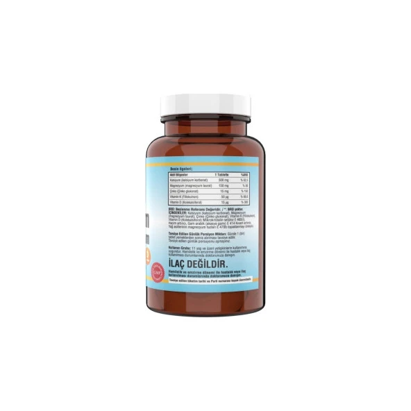 Ncs Kalsiyum Magnezyum  Çinko Vitamin D   K 120 Tablet 2 Kutu - Resim 3