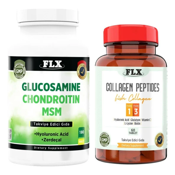 Flx Glucosamine 180 Tablet   Flx Kollajen Tip 1-3 60 Tablet