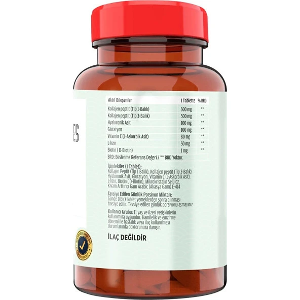 Flx Glucosamine 180 Tablet   Flx Kollajen Tip 1-3 60 Tablet - Resim 5