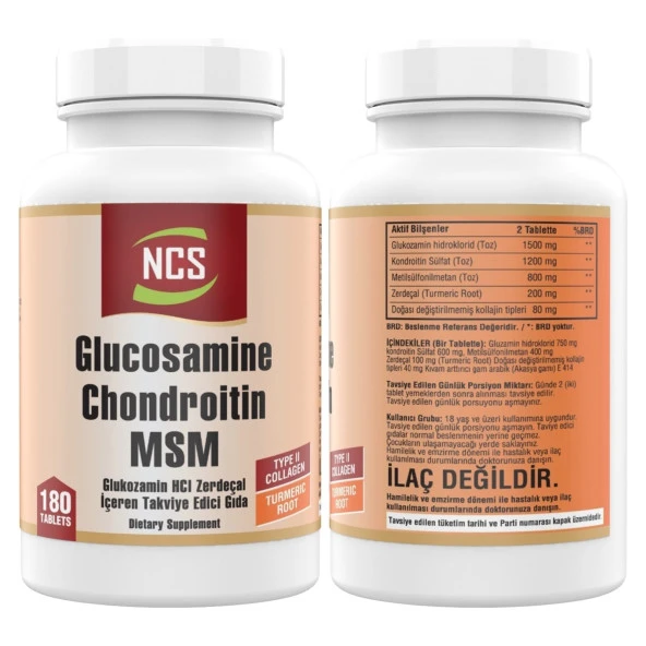 Ncs Glucosamine Collagen Zerdeçal 180 Tablet   Ncs Vitamin D3 K2 - Resim 2