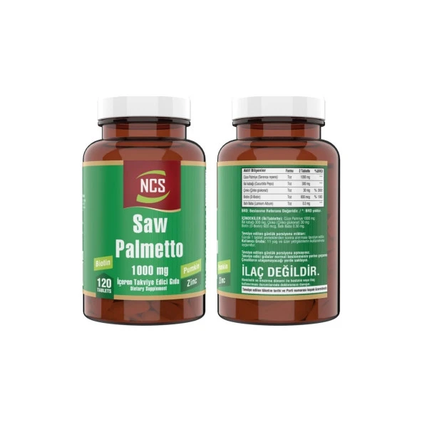 Ncs Saw Palmetto 120 Tablet   Ncs Shark Cartilage 120 Tablet - Resim 3