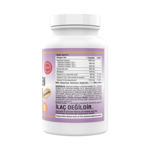 Ncs Collagen Kollajen 1000 Mg Tip 1-2-3 Vitamin C - 180 Tablet - Resim 2