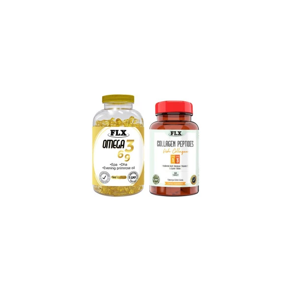 Flx Omega 3-6-9 180 Softgel   Flx Tip 1-3 Balık Kolajeni 60 Tablet