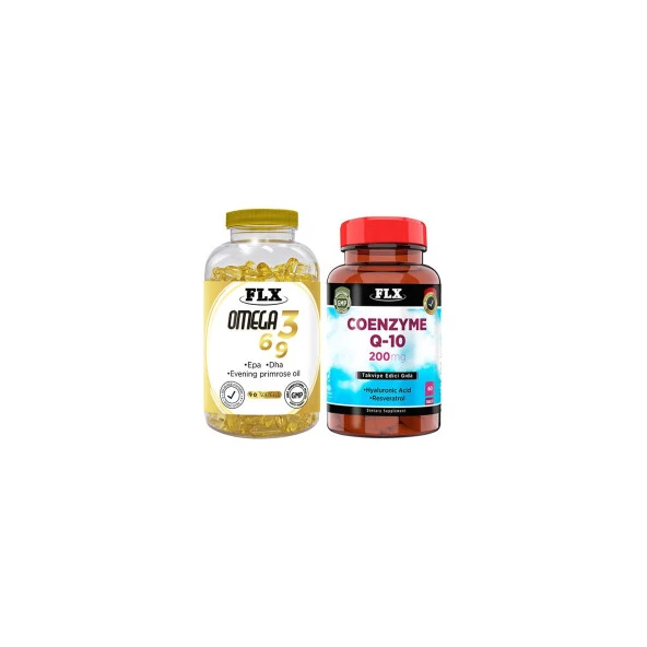 Flx Omega 3-6-9 90 Softgel   Flx Coenzyme Q-10 200 Mg 60 Tablet ürün görseli