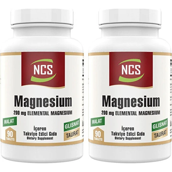 Ncs Magnesium 200 Mg Malat Taurat Glisinat 90 Tablet 2 Kutu ürün görseli