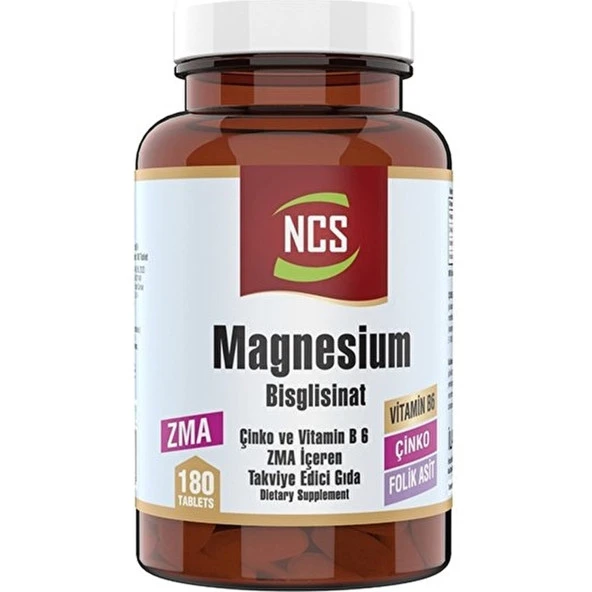 Ncs Zma Magnesium Bisglisinat Çinko Folic Acid Vitamin B 6 180 Ta ürün görseli
