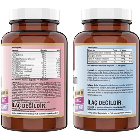 Ncs Biotin Çinko 60 Tablet   Ncs Zma Magnesium Çinko 60 Tablet - Resim 2