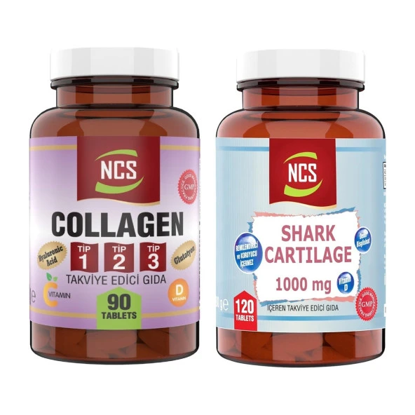 Ncs Kollajen Tip 1-2-3 90 Tablet   Shark Cartilage 120 Tablet ürün görseli