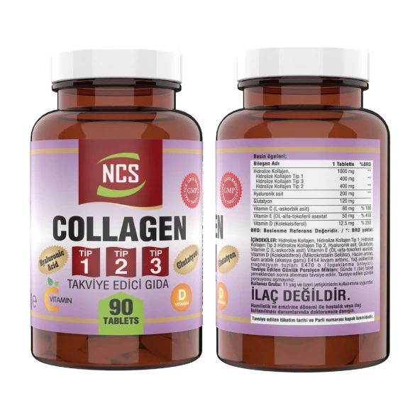Ncs Kollajen Tip 1-2-3 90 Tablet   Shark Cartilage 120 Tablet - Resim 2