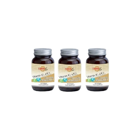 Force Nutrition Forcenutrition Vitamin K1 K2 60 Softgel 3 Kutu ürün görseli