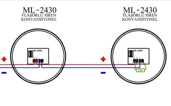 Mavigard ML-2430 Konvansiyonel Flaşörlü Elektronik Siren, Kırmızı 24V DC - 2
