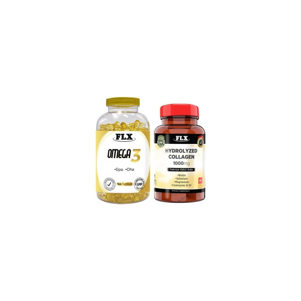 Flx Omega 3 180 Softgel   Flx Kollajen Magnezyum 60 Tablet ürün görseli