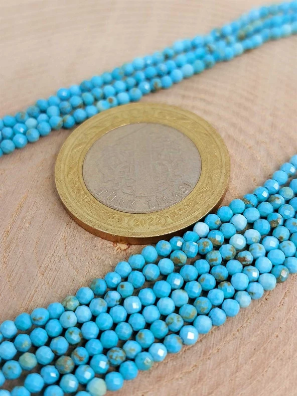 Turkuaz Taşı Dizi 2mm (45454) - Resim 2