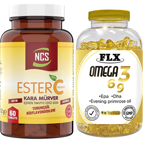 Ncs Ester C Vitamini 60 Tablet   Flx Omega 3-6-9 90 Tablet