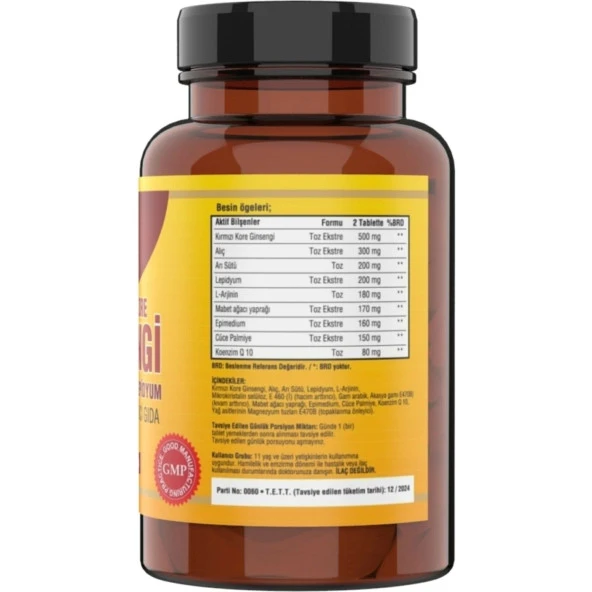 Ncs Korean Red Ginseng  Alıç Arı Sütü L Arginin 120 Tablet - 2