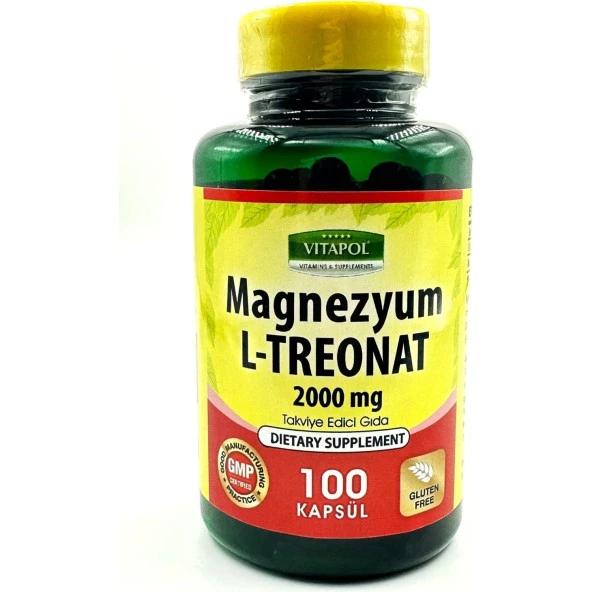 Vitapol Magnezyum L-Treonat 2000 mg 100 Vegan Kapsül ürün görseli