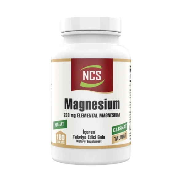 Ncs Magnesium Bisglisinat Malat Taurat 180 Tablet Magnezyum Element Formül