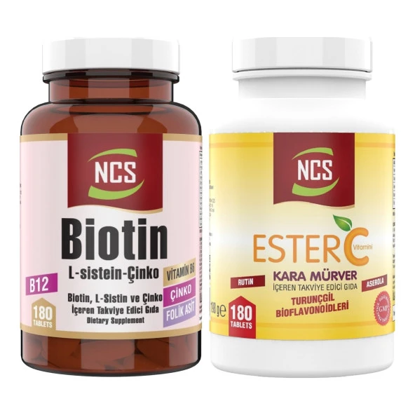 Ncs Ester C Vitamini 180 Tablet Biotin 180 Tablet ürün görseli