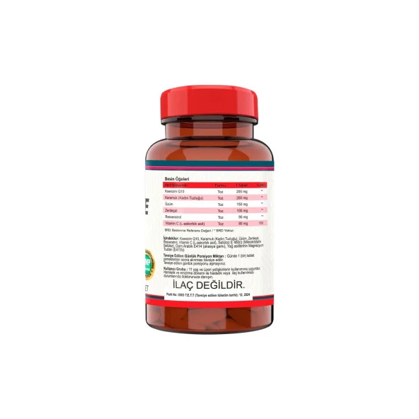 FLX Nevfix Coenzyme Q10 120 Tablet   Flx Kuersetin Ester C 60 Tablet - Resim 4