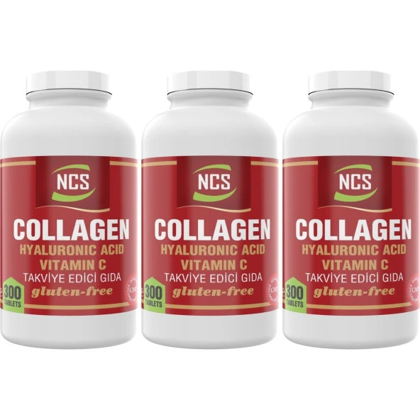 Ncs Hidrolize Collagen 1000 Mg Hyaluronic Acid C Vitamini 3 Adet 300 Tablet