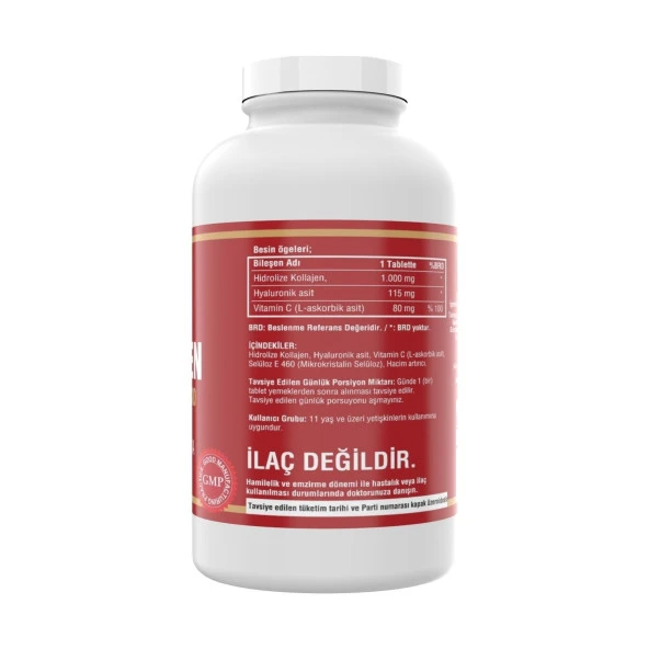 Ncs Hidrolize Collagen 1000 Mg Hyaluronic Acid C Vitamini 3 Adet 300 Tablet - Resim 3