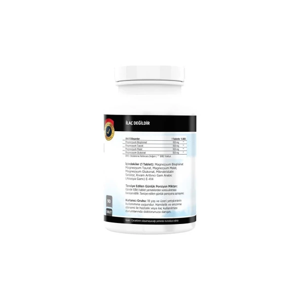 Flx Magnezyum Bisglisinat Malat Taurat Glukonat 90 Tablet - 2