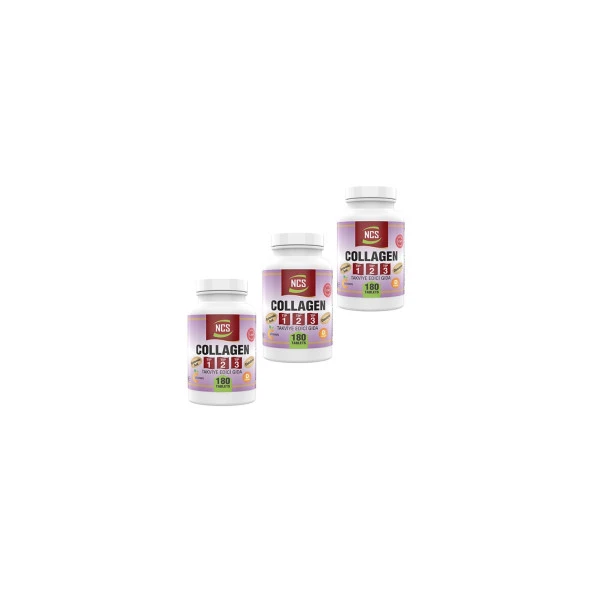 Ncs Kollajen Tip 1-2-3 Glutatyon Vitamin C - E 180 Tablet 3 Kutu