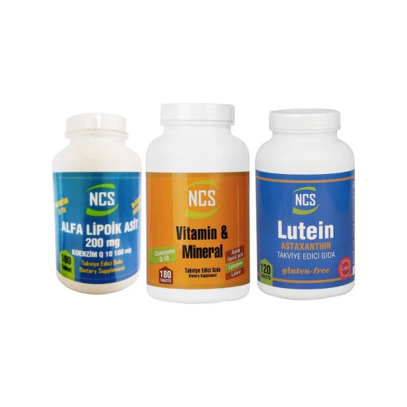 Ncs 3 lü Set Vitamin Mineral + Alpha Lipoic Acid + Lutein