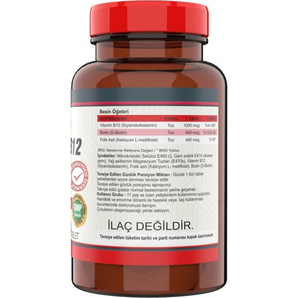 Nevfix Vitamin B12 Folic Acid Biotin 1000 Mcg 120 Tablet    Vitamin D3 400 Iu 20 ml Sprey (Sıvı) - 4