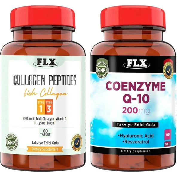 Flx Coenzyme Q-10 200 Mg 60 Tablet   Flx Kollajen Tip 1-3 60 Tabl