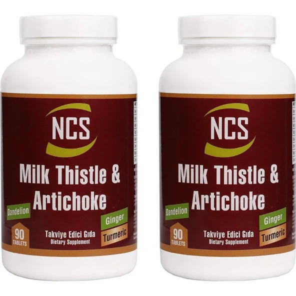 Ncs Milk Thistle Artichoke Zerdeçal Karahindiba Zencefil Maydanoz Deve Dikeni Enginar 2 Kutu 180 Tablet