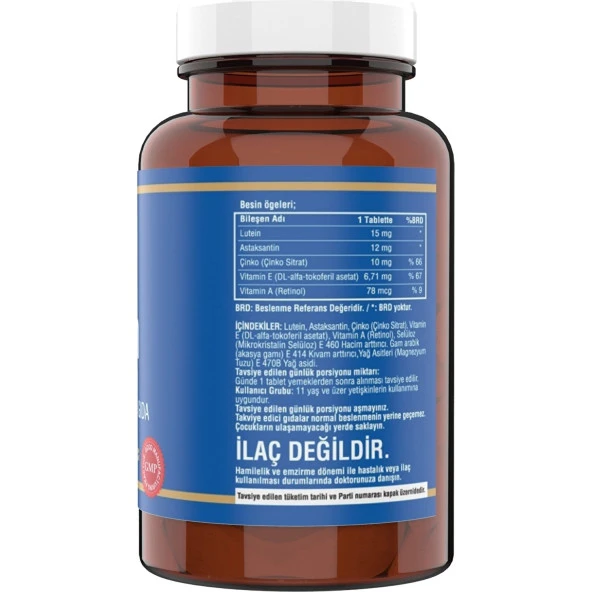 Lutein 15 Astaksantin 12 Mg 60 Tablet Çinko - 2