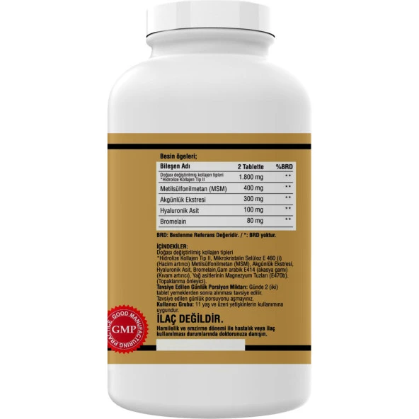 Flx Collagen Type-Iı Hyaluronic Acid Msm Boswellia Serrata 300 Tablet - Resim 2