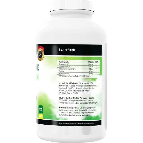 Flx Glukozamine Kondroitin Msm Hyaluronic Acidl 300 Tablet + Nevfix 400 Iu Sprey 20 ml
