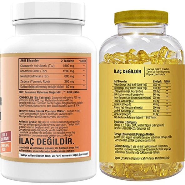 Ncs Glucosamine Msm Type Ll Collagen 300 Tablet   Flx Omega 3-6-9 90 Tablet - Resim 2