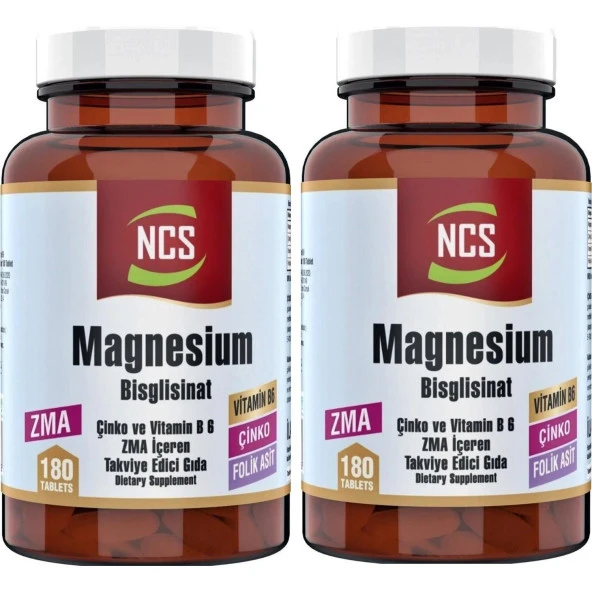 Ncs Zma 180 Tablet Çinko Folic Acid Vitamin B 6 Magnezyum Bisglisinat ürün görseli