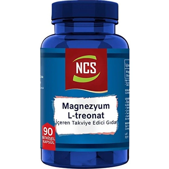 Ncs Magnezyum Magnesium L-Threonate Vejeteryan 90 Bitkisel Kapsül
