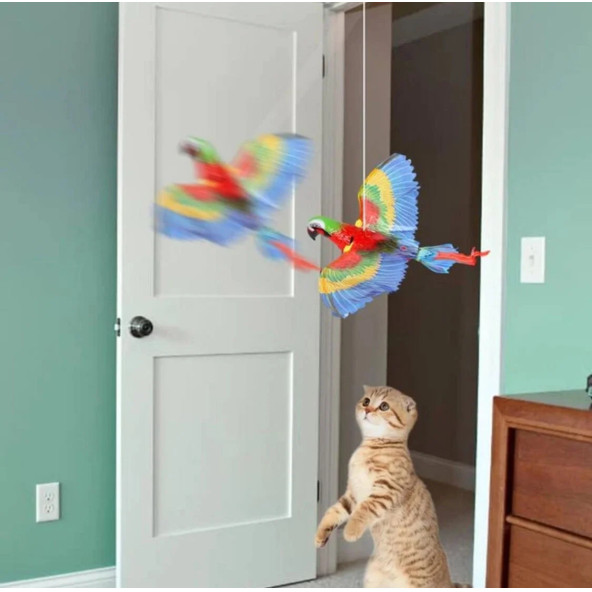 Oyuncak Papağan Işıklı Sesli Tavana Asmalı Papağan - 3