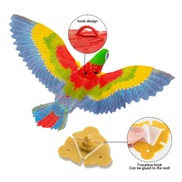 Oyuncak Papağan Işıklı Sesli Tavana Asmalı Papağan - 5