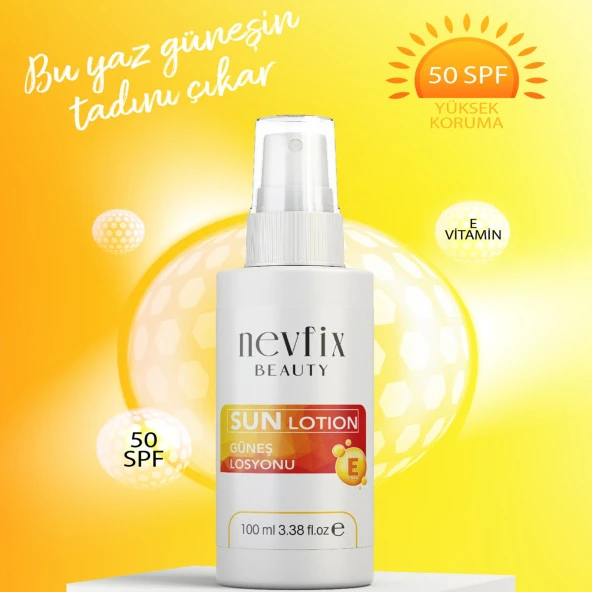 Nevfix Beauty 100 ml 50 Spf (Faktör) Güneş Losyonu E Vitaminli - 2