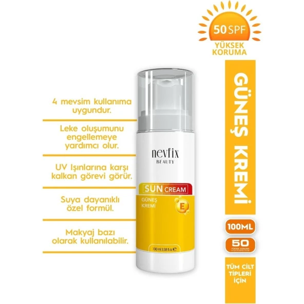Nevfix Beauty 50 Spf (Faktör) 100 ml Güneş Kremi - 2