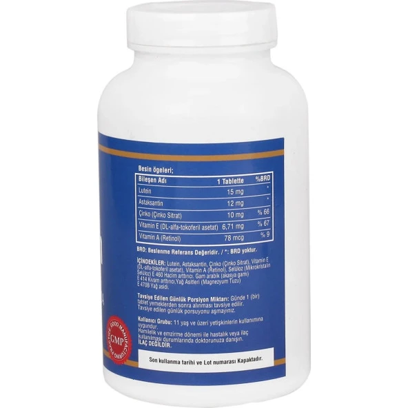 Ncs Lutein 15 mg Astaxanthin (Astaksantin) 12 mg 2 Kutu 240 Tablet - Resim 2