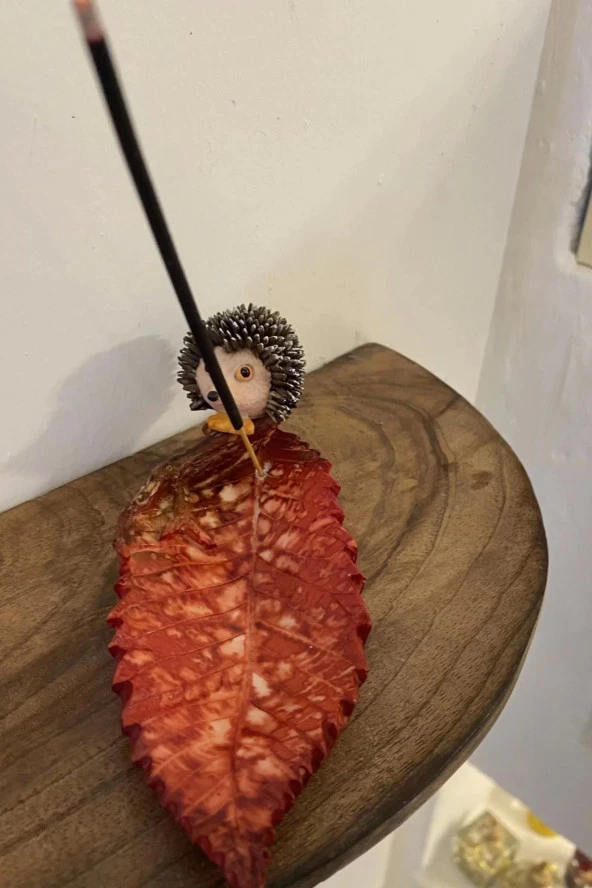 Çubuk Tütsülük Seramik Küçük Kirpi - Resim 2