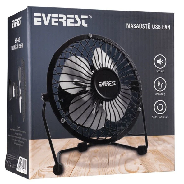 Everest EFN-482 Masaüstü Metal USB Fan - 3