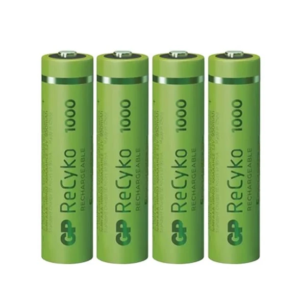 Gp Recyko 950 Mah AAA 4'Lü Şarjlı İnce Kalem  Pil GP100AAAHCE-2EB4 (GPRHC103E001) - 8