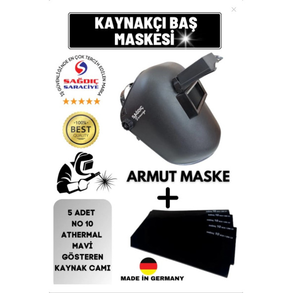 Sağdıç saraciye armut maske ışığı dağıtmayan 5 adet sağdıç kaynak camı - 2