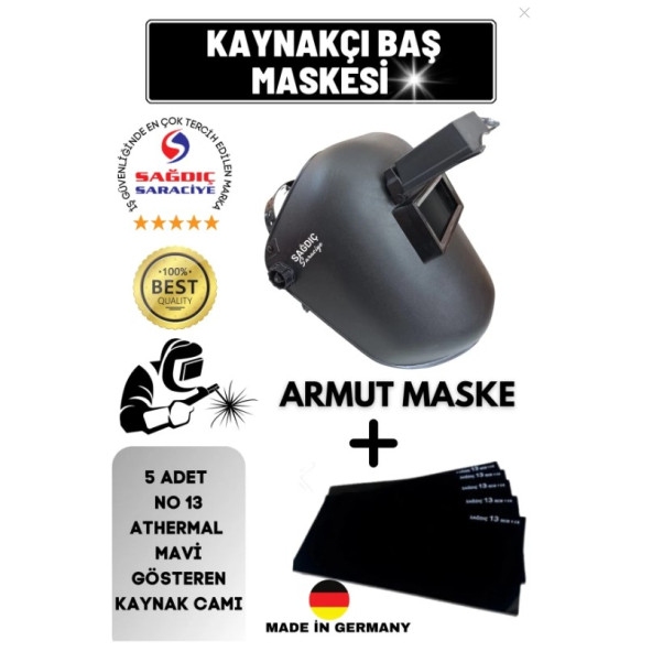 Sağdıç saraciye armut maske ışığı dağıtmayan 5 adet sağdıç kaynak camı - 3